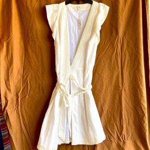 New Women’s Madewell Off-White Wrap Dress, Size XS